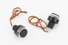 Заглушка - відбійник керма з LED підсвічуванням габарит + поворот, к-кт 2шт, ЧОРНИЙ