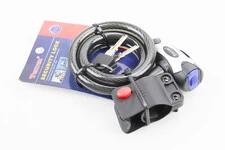 Замок протиугінний тросовий 1000х12мм під ключ, кріплення за трубу сидіння, TY555