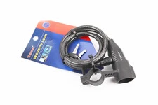 Замок протиугінний тросовий 1000х8мм під ключ, кріплення за трубу сидіння, TY520