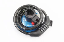 Замок протиугінний тросовий 1200х10мм з 4-х значним кодом, кріплення за трубу сидіння, AGL-705