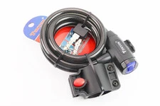 Замок протиугінний тросовий 1200х12мм під ключ, кріплення за трубу сидіння, TY586E