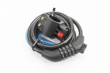 Замок протиугінний тросовий 1500х10мм з 4-х значним кодом, кріплення за трубу сидіння, AGL-705