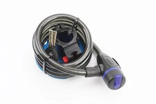 Замок протиугінний тросовий 1500х12мм під ключ, кріплення за трубу сидіння, AGL-507