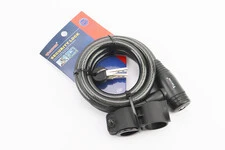 Замок протиугінний тросовий 1500х12мм під ключ, кріплення за трубу сидіння, TY536