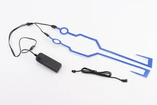 Підсвічування LED на мото шолом, 3 режими, синє (без батарейок)