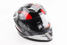 Шолом інтеграл, закритий BLD-M62 S (55-56см), ЧОРНИЙ/БІЛО-ЧЕРВОНИЙ