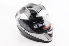 Шолом інтеграл, закритий BLD-M62 М (57-58см), ЧОРНИЙ/БІЛО-СІРИЙ