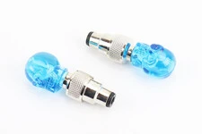 Колпачок ниппеля "череп" 1 диод (синий) к-кт, JY-503Z