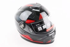 Шолом інтеграл, закритий BLD-М65 М (57-58см), ЧОРНИЙ/ЧЕРВОНО-СІРИЙ