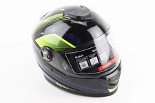 Шолом інтеграл, закритий BLD-М65 S (55-56см), ЧОРНИЙ/НЕОНОВО-ЖОВТО-СИНІЙ