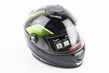 Шолом інтеграл, закритий BLD-М65 М (57-58см), ЧОРНИЙ/НЕОНОВО-ЖОВТО-СИНІЙ