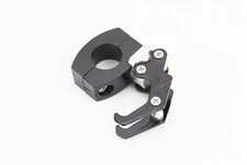 Крючок вещевой (метал) двойной, крепление на руль TUNING, ЧЕРНЫЙ