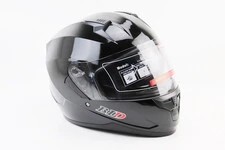 Шолом інтеграл, закритий (сертифікація DOT)+відкидні окуляри BLD-M67 М (57-58см), ЧОРНИЙ глянець