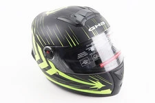 Шолом інтеграл, закритий (сертифікація DOT)+відкидні окуляри BLD-М61 S (55-56см), ЧОРНО-ЖОВТИЙ (флуоресцентний)