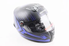 Шолом інтеграл, закритий (сертифікація DOT)+відкидні окуляри BLD-М61 M (57-58см), ЧОРНО-СИНІЙ (флуоресцентний)