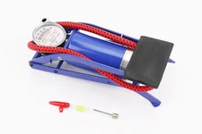 Насос ножной для шин однопоршневой 220*80мм "малый, шток тонкий" синий