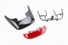 Honda DIO AF-28 пластик - "спойлер", ЧОРНИЙ +кріплення+ліхтар "спойлера" к-кт