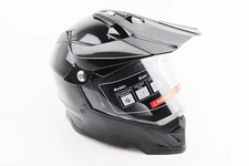 Шолом кросовий/ендуро/АТV зі склом BLD-819-7 М (57-58см), ЧОРНИЙ глянець