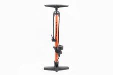 Насос ручний "підлоговий" з манометром 160 psi/11 bar, під штуцера Schrader&Presta, помаранчевий LC-3261
