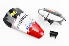 Honda DIO AF-34 пластик - к-кт фарбований 5 деталей, TUNING (можливі незначні потертості)