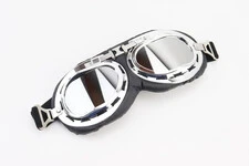 Окуляри "РЕТРО", чорно-сріблясті (дзеркальне скло), MT-006