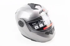 Шолом модуляр, закритий з відкидним підборіддям+відкидні окуляри BLD-159 L (59-60см), СІРИЙ глянець