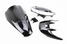 Honda DIO AF-35 пластик - к-кт крашеные 6 деталей, ЧЕРНЫЙ (возможны незначительные дефекты покраски)