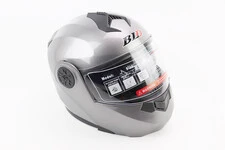 Шолом модуляр, закритий з відкидним підборіддям+відкидні окуляри BLD-159 М (57-58см), СІРИЙ глянець