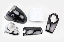 Yamaha VINO SA10J - 2т пластик - к-кт фарбовані 11 деталей, ЧОРНИЙ (можливі незначні дефекти фарбування)