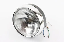 Фара передняя "черная" ALPHA круглая D=150mm