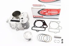 Циліндр к-кт (цпг) 125cc-54мм (палець 14мм, висота циліндра 78,3мм, висота поршня 37мм), з вухом, (див. фото розмірів)