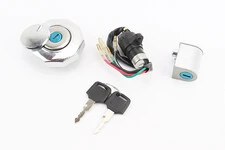 Замки к-кт (запалювання + кермо + кришка бака кругла)