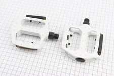 УЦІНКА Педалі MTB широкі 9/16" (107x100x25mm) алюмінієві, білі 808 (тріщина див. фото)