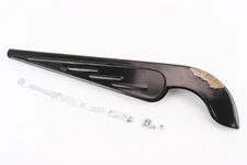 УЦЕНКА велоаксессуары Защита цепи на 26-28" стальная, чёрная (налёт ржавчины, потёртости, частично облущенная краска см. фото)