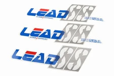 Наклейки набор 3шт "HONDA LEAD "SS" (35х10см), синий
