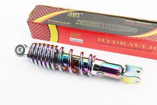 Амортизатор задній GY6/Yamaha - 265мм*d55мм (втулка 10мм / вилка 8мм) регул., плазма