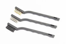 Щітки металеві малі з пластиковою ручкою, к-кт 3шт