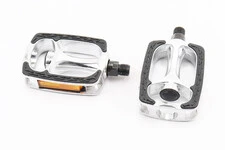 Педали CITY 9/16" (95x70x24mm) алюминиевые, серебристо-чёрные