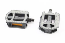 Педали CITY 9/16" (114x85x27mm) пластиковые, чёрно-серые WP-208