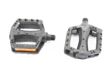 Педалі MTB 9/16" (80x80x25mm) пластикові, чорні (без підшипників)