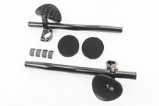 Руль лежак 22,2/25,4/31,8x340мм, регулируемый, алюминиевый, чёрный