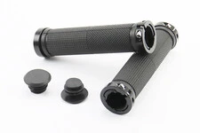 Ручки руля 130мм с зажимом Lock-On с двух сторон, чёрные FL-426