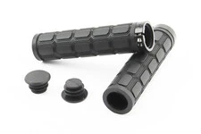 Ручки руля 130мм с зажимом Lock-On, чёрные TPE-077