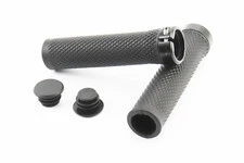 Ручки руля 130мм с зажимом Lock-On, чёрные TPE-092