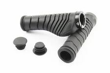 Ручки руля 130мм с зажимом Lock-On, эргономичные, чёрные TPR-073