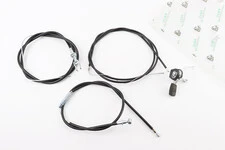 Троса к-кт 4шт, газа (трос 178см; кожух 148см), сцепления (трос 158см; кожух 117см), дифференциала (трос 100см; кожух 90см) +