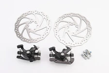 Тормоз Disk-brake передний (F160/R140мм)+задний (F180/R160мм), диски 160мм, крепл. 6 болтов, чёрный DX-2012, тип 1