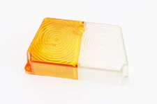 Скло ліхтаря коляски переднє, біло-жовте