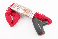 Замок протиугінний ланцюговий 900х8мм під ключ, червоний