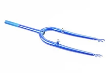 Вилка 24" з різьбою 1" (25,4мм), шток 240мм, V-brake, синя